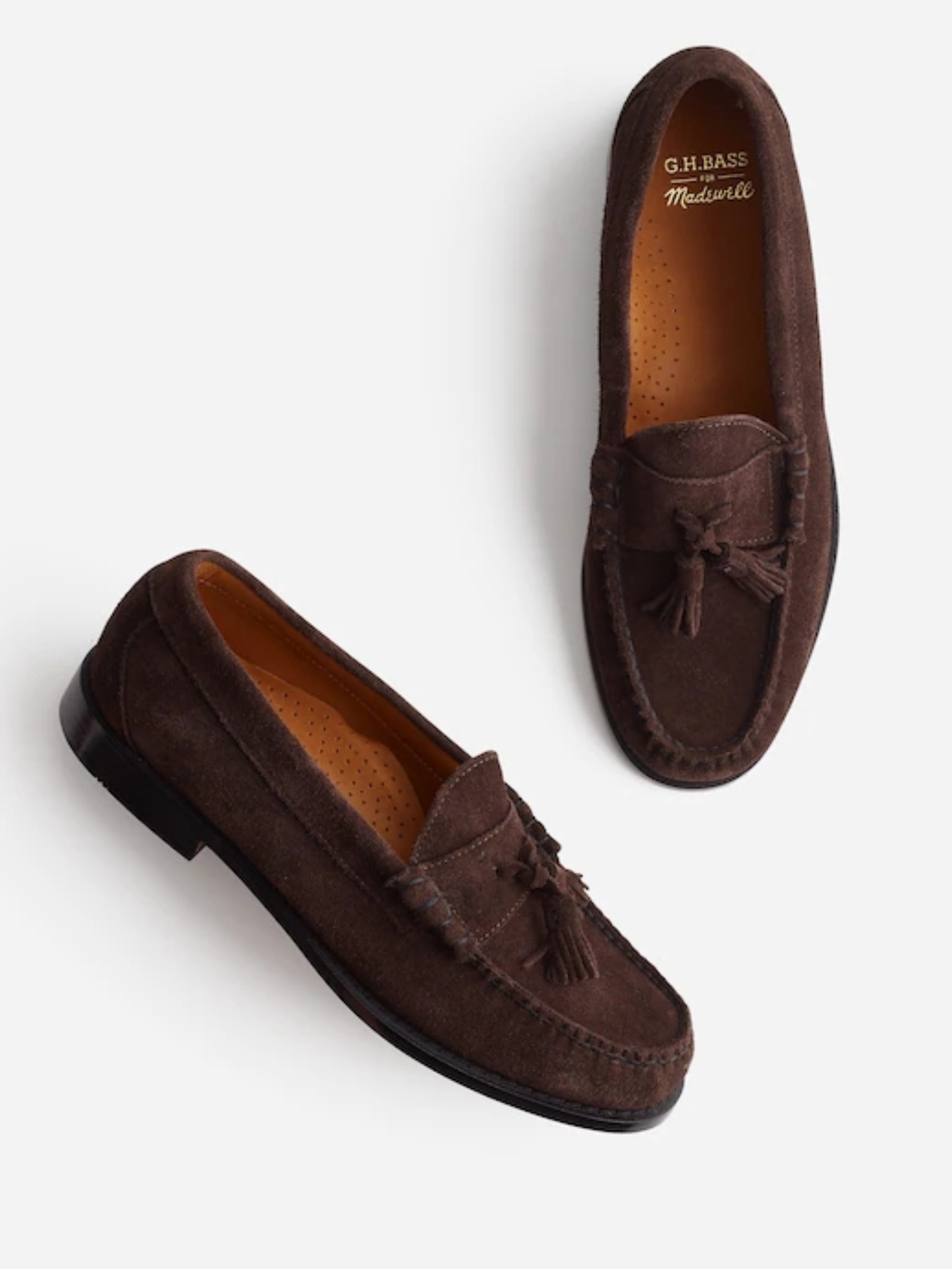 New! Madewell X G.H.Bass Lennox Weejuns Loafers In Leather Suede Men's 13